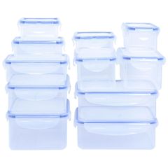 Conjunto 11 Potes Clip Transparente 44x33x43 Just Home Collection