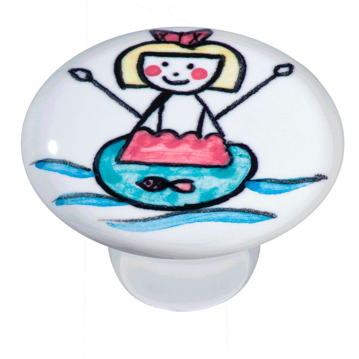 Puxador Ii1745 Menina Nadando Crm, Branco, marca Italyline - Foto Principal
