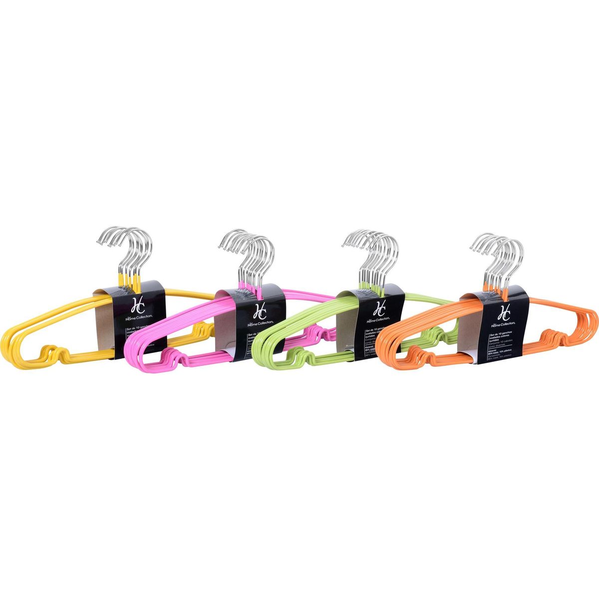 Conjunto 10 Cabides de Metal Emborrachado 40x0,4x18,5cm Colorido Just Home Collection, marca Just Home Collection - Foto Principal