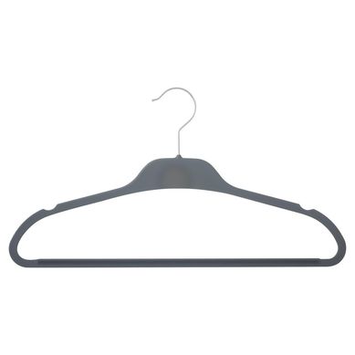 Conjunto com 5 Cabides Emborrachado 45x0,7x23,6cm Cinza