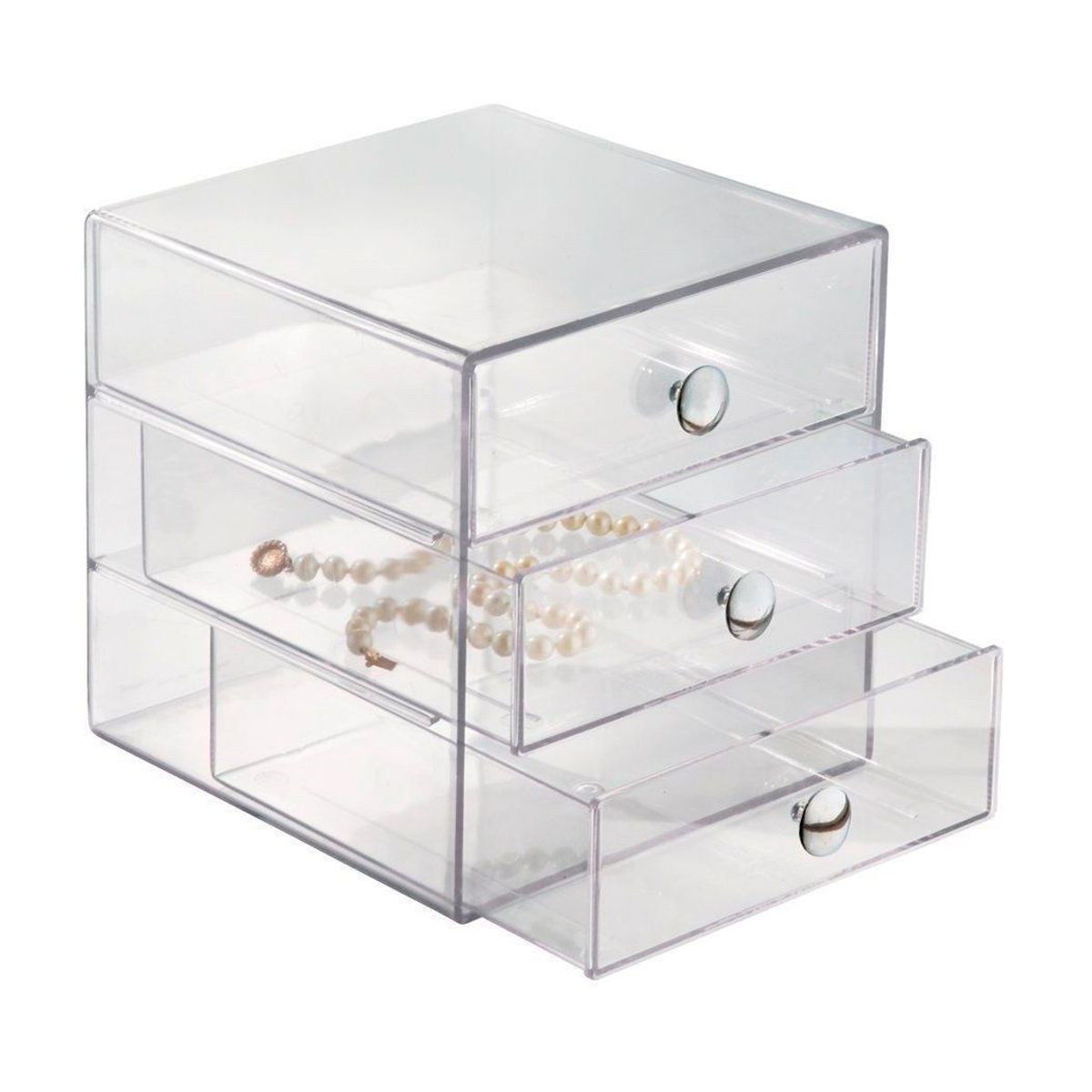Organizador de Cosméticos 3 Gavetas, Acrílico, marca Interdesign - Foto Principal