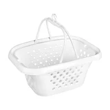 Cesto Plástico para Prendedor Nitron Plast 11,1 x 23,9 x 17,8 cm Branco