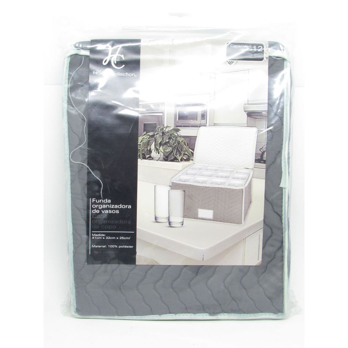 Capa Organizadora de Copo 32x25x41cm Branco, marca Just Home Collection - Foto Principal