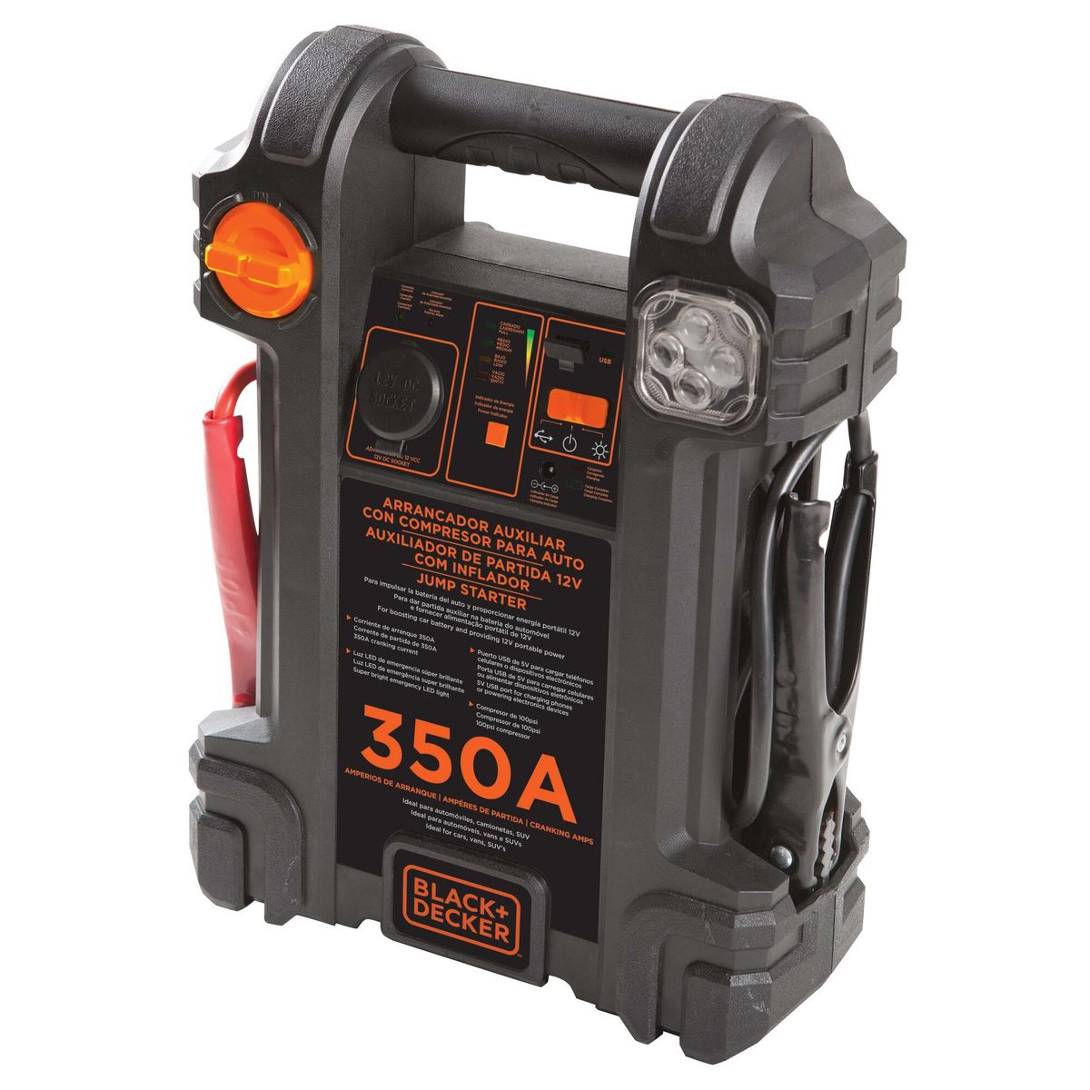 Auxiliar Partida e Inflador 12V 7Ah 350A Black+Decker, marca Black&decker - Foto Principal