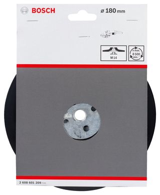Prato de Borracha para Disco de Fibra com Porca M14 180mm 1 pea