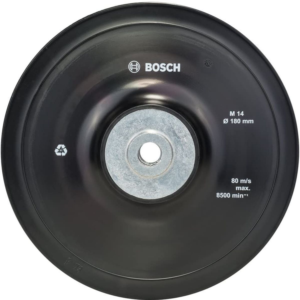 Prato de Borracha para Disco de Fibra com Porca M14 180mm 1 peça, marca Bosch - Foto 2