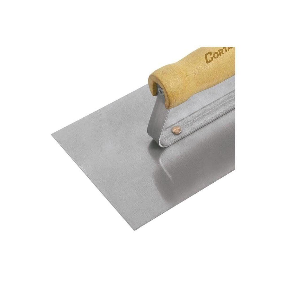 Desempenadeira Aço Lisa 25cm, marca Cortag - Foto 2