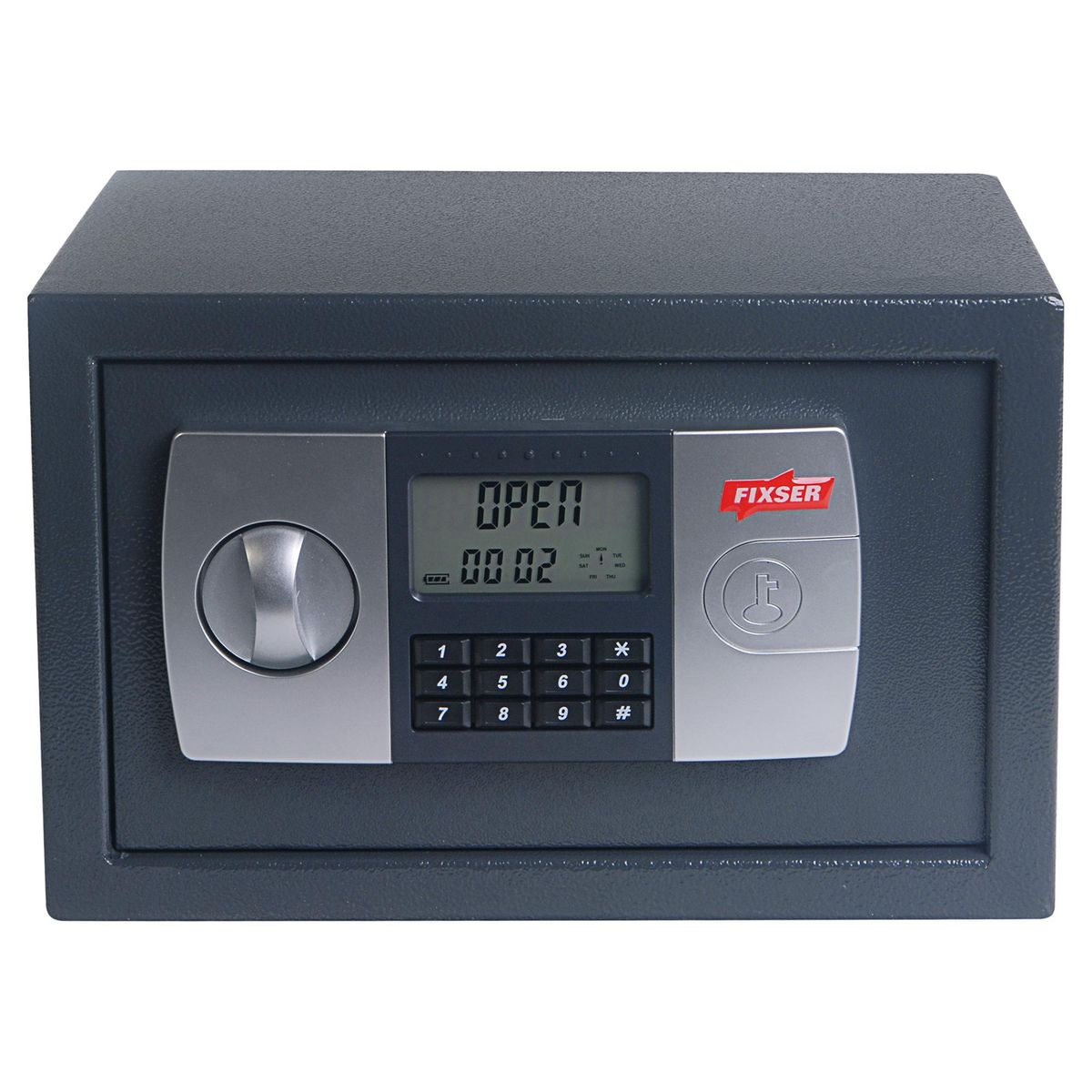 Cofre Digital com Visor Lcd Cd200 Cinza 31x20x20cm, marca Fixser - Foto 2