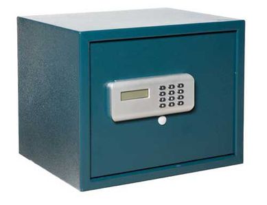 Cofre Digital com Visor Lcd com Motor Aut Cinza, 380x300x300