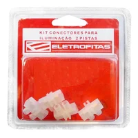 Kit Conector Para Eletrofita Para Iluminação 2 Pistas 15A 1 Saída