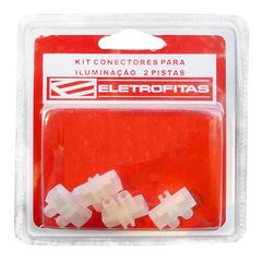 Kit Conector Para Eletrofita Para Iluminação 2 Pistas 15A 1 Saída