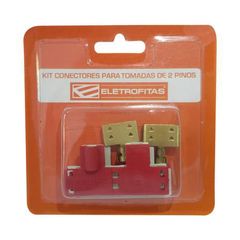 Kit Conector Para Eletrofita Para Tomada 2 Pinos 2 Pistas 20A 3 Saídas
