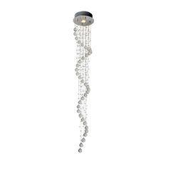 Lustre Spirale 1 Lâmpada 50W Bivolt Cristal Transparente