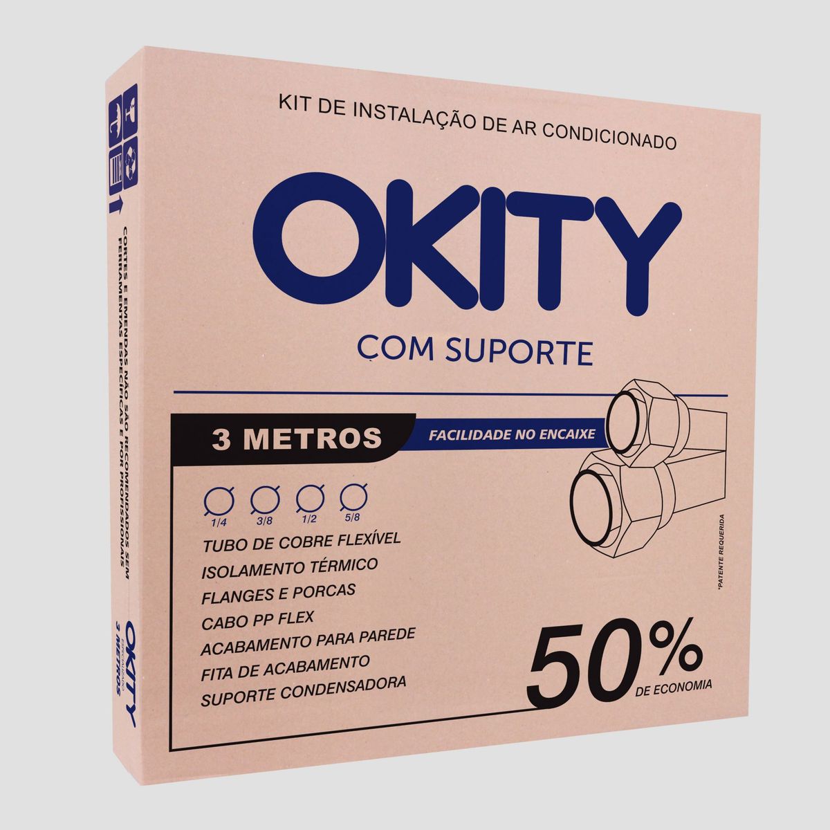 Kit para Ar Condicionado com Suporte 12.000 - 18.000 BTUs, marca Okity - Foto 2