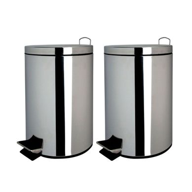 Combo com 2 Lixeiras Inox 5 Litros