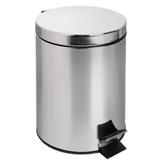 Lixeira 5l Inox Redonda com Pedal Just Home Collection