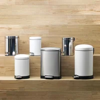 Lixeira 5l Inox Redonda com Pedal Just Home Collection