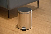Lixeira 5l Inox Redonda com Pedal Just Home Collection