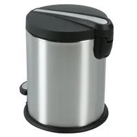 Lixeira 5l Inox Redonda com Pedal Just Home Collection