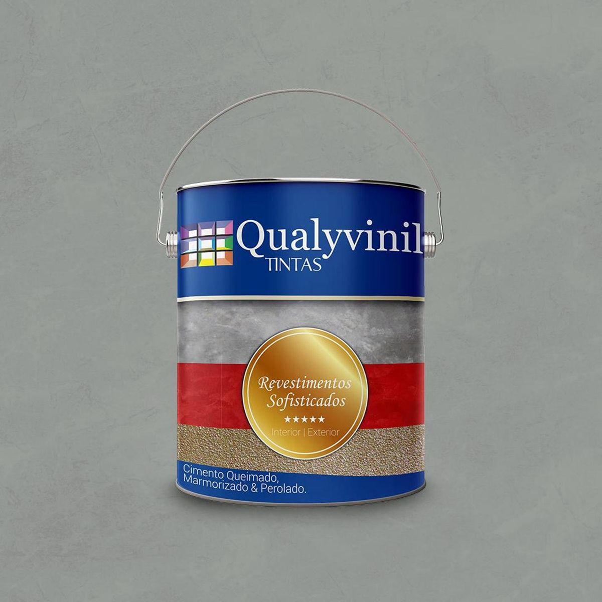 Revestimento Externo e Interno Efeito Marmorizado Premium 3,6L, marca Qualyvinil - Foto Principal