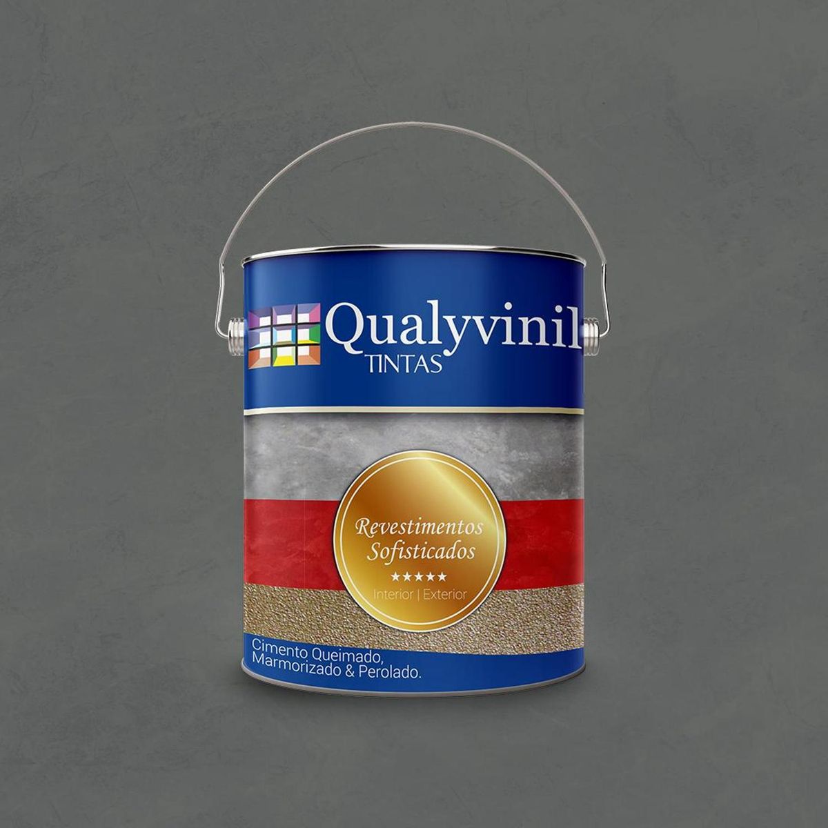 Revestimento Sofisticado Efeito Cimento Queimado 5kg Nero, marca Qualyvinil - Foto Principal