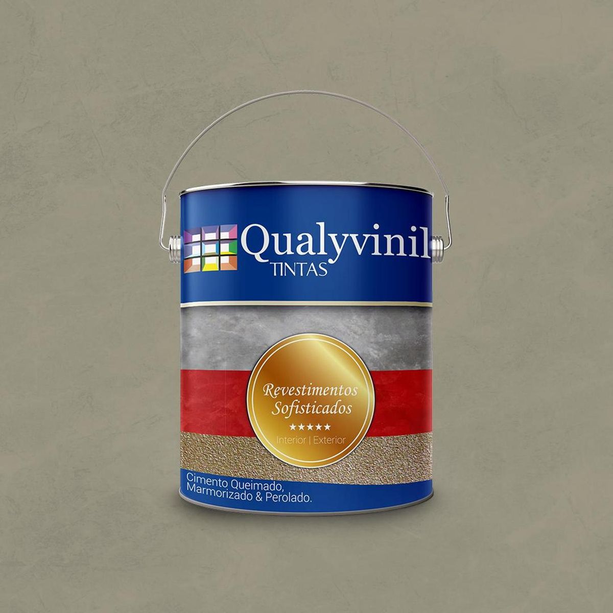 Efeito Cimento Queimado 5kg Prata Qualyvinil, marca Qualyvinil - Foto Principal