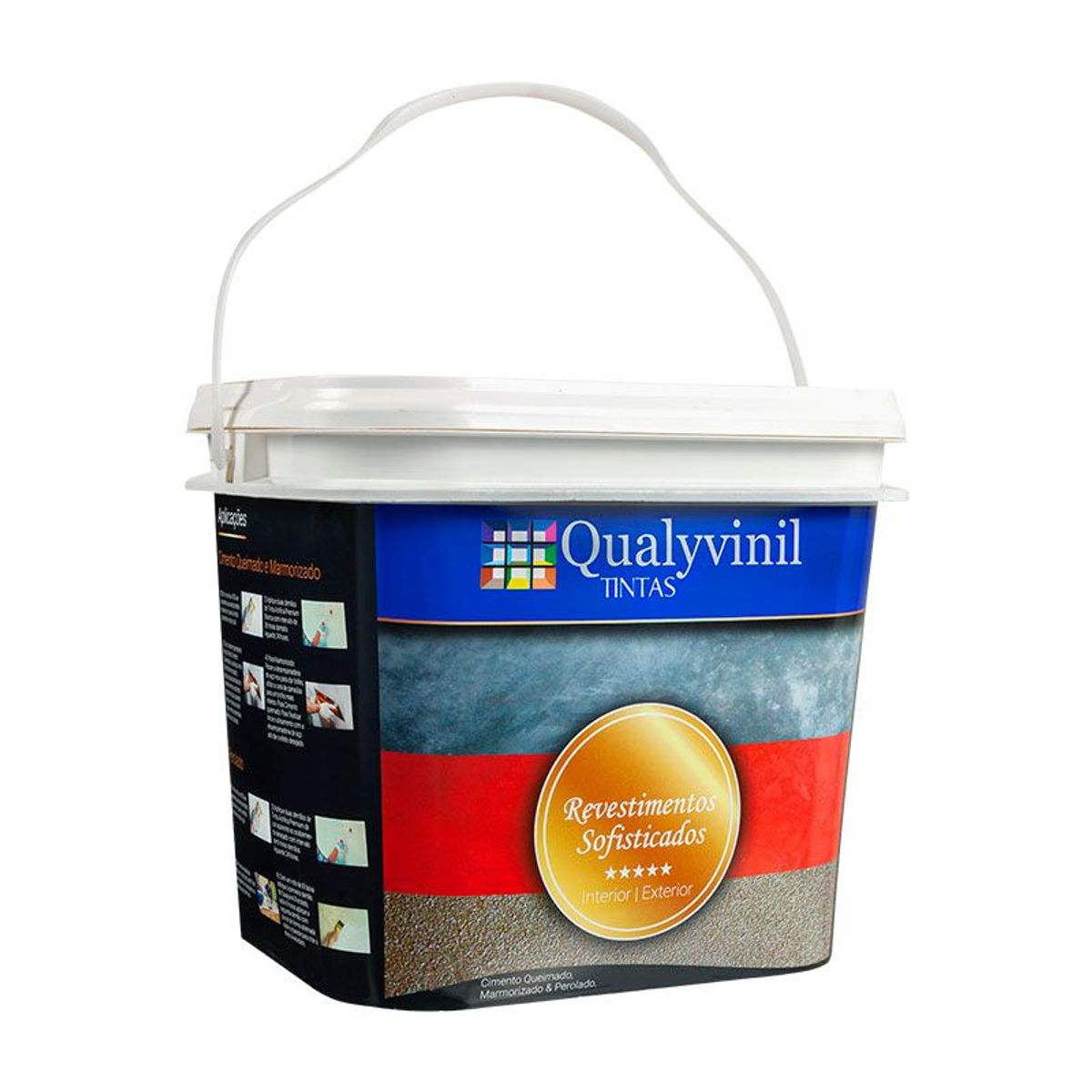 Efeito Cimento Queimado 5kg Prata Qualyvinil, marca Qualyvinil - Foto 2
