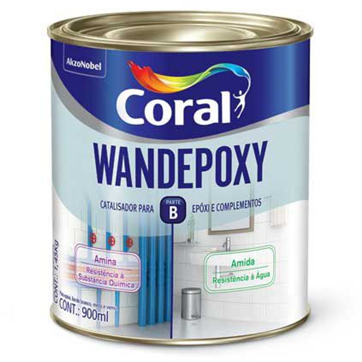 Catalisador Wandepoxy Amina Rm Vnz Incolor 09L, marca Coral - Foto 2
