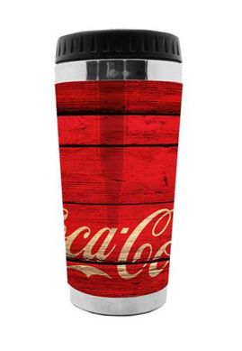 Copo Trmico Plast Coca Cola Wood Style Vermelho 66x82