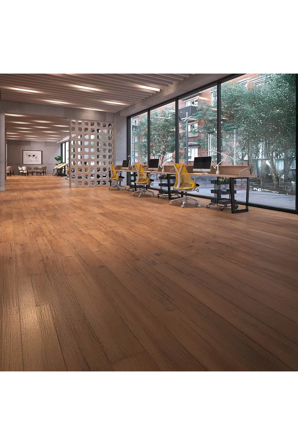Porcelanato Acetinado Esmaltado Marrom 20x120cm Portobello