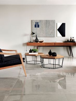 Porcelanato Polido Artsy Cement 90x90cm Caixa 1,61m Retificado Cinza