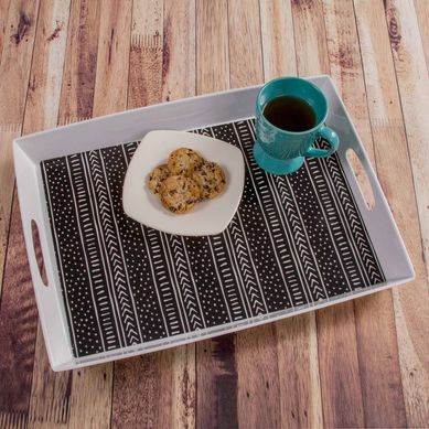 Bandeja Retangular Melamina P/B Cores 467x335cm