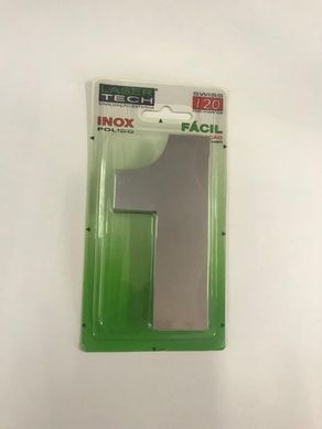 Algarismo 1 Polido 12cm Inox
