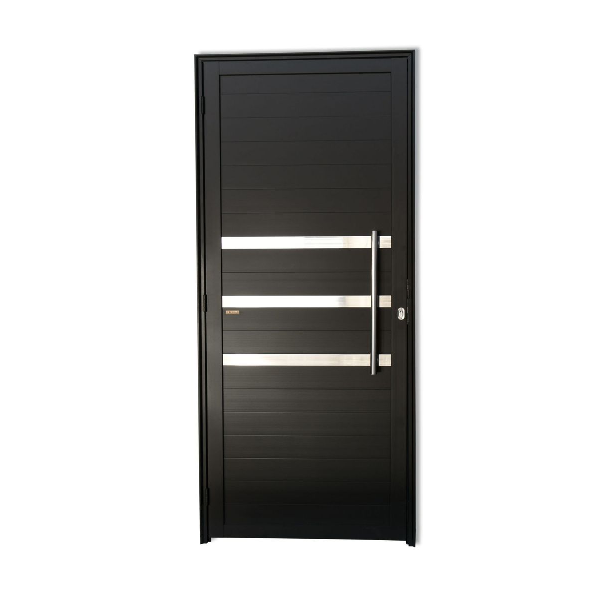 Porta Lambri e Friso Alumínio Preto Direita 210x80x4,6cm Super 25, marca Brimak - Foto Principal