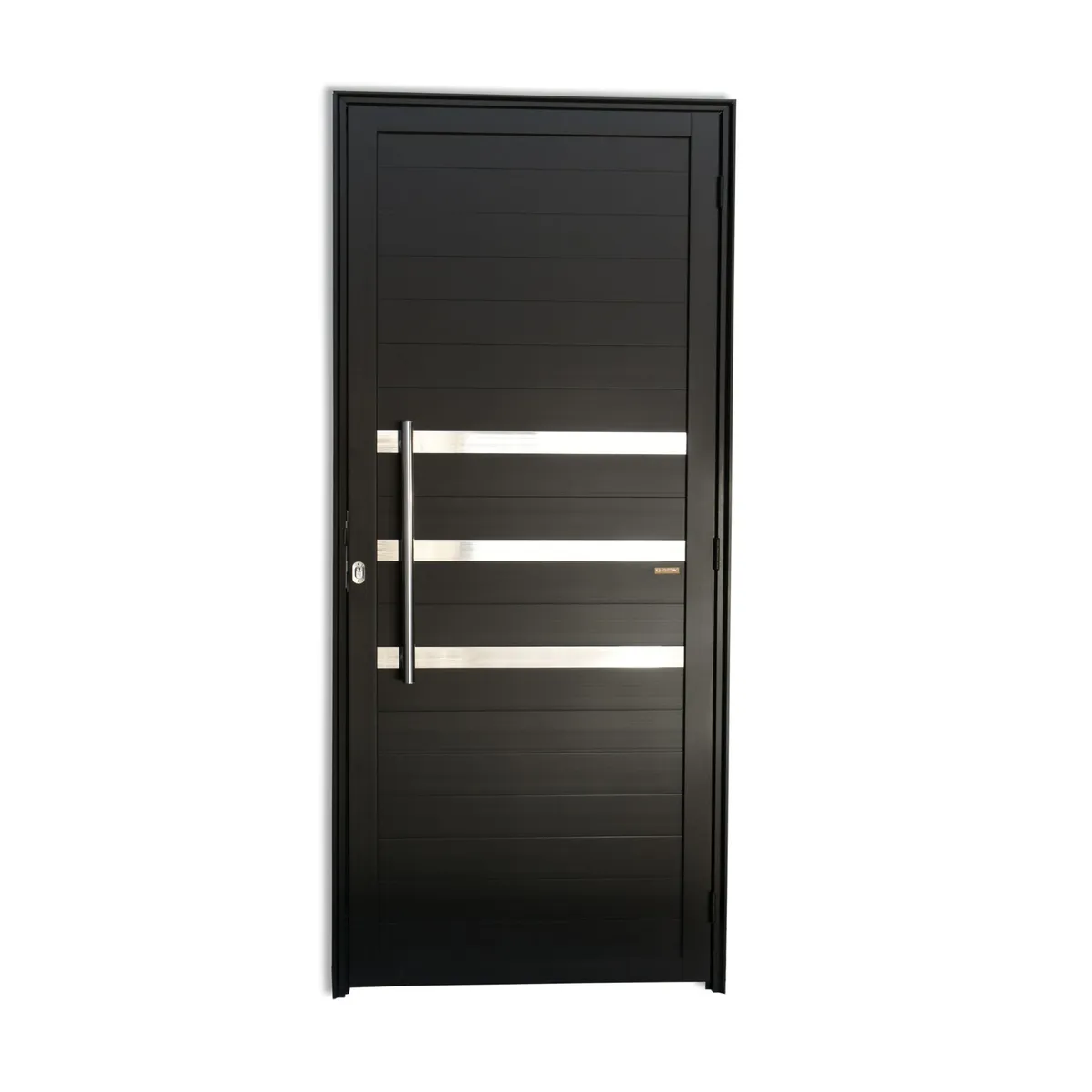 Porta Lambri e Friso Alumínio Preto Esquerda 210x80x4,6cm Super 25, marca Brimak - Foto Principal