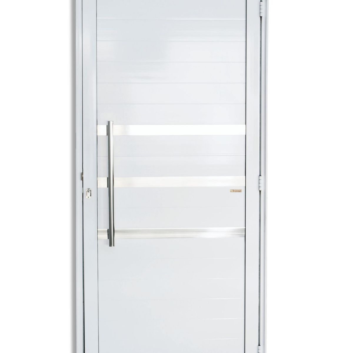 Porta Lambri e Friso Alumínio Branco Esquerda 210x90x4,6cm Super 25, marca Brimak - Foto Principal