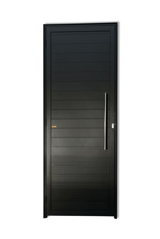 Porta Lambri Puxador Alumínio Preto Esquerda 210x100x4,6cm Super