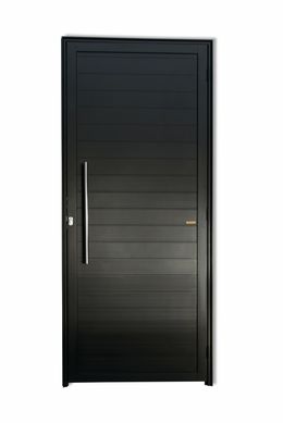 Porta Lambri Puxador Alumnio Preto Esquerda 210x80x4,6cm Super 25