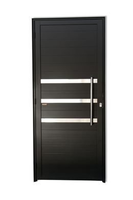 Porta Lambri e Friso Alumnio Preto Direita 210x100x4,6cm Super 25