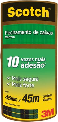 Fita 5802 Rolo Pacote com 4 Marrom 45mmx45m Scotch 3M