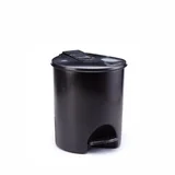 Lixeira com Pedal, Preto, 15 Litros