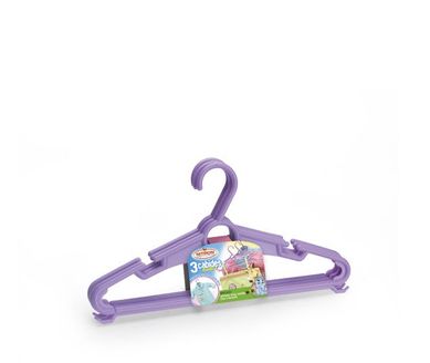 Conjunto Cabide Infantil com 3 Peas, Rosa Azul