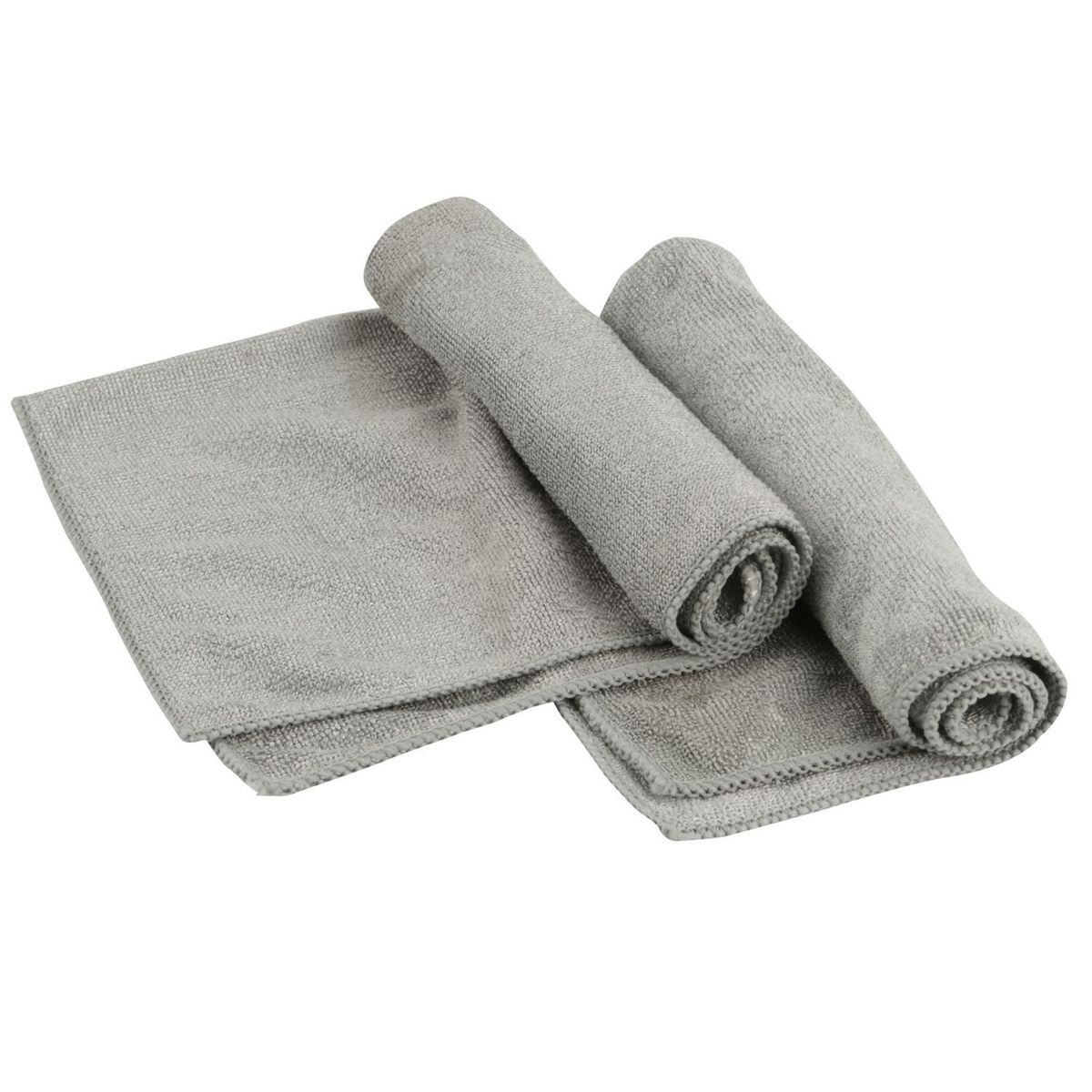 Kit de 2 Panos em Microfibra 35x35cm Cinza, marca Kleine Wolke - Foto 2