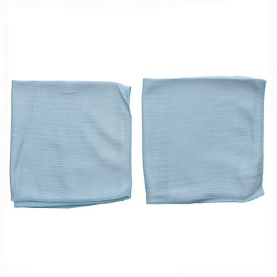 Kit de 2 Panos em Microfibra para Vidro 35x35cm Celeste