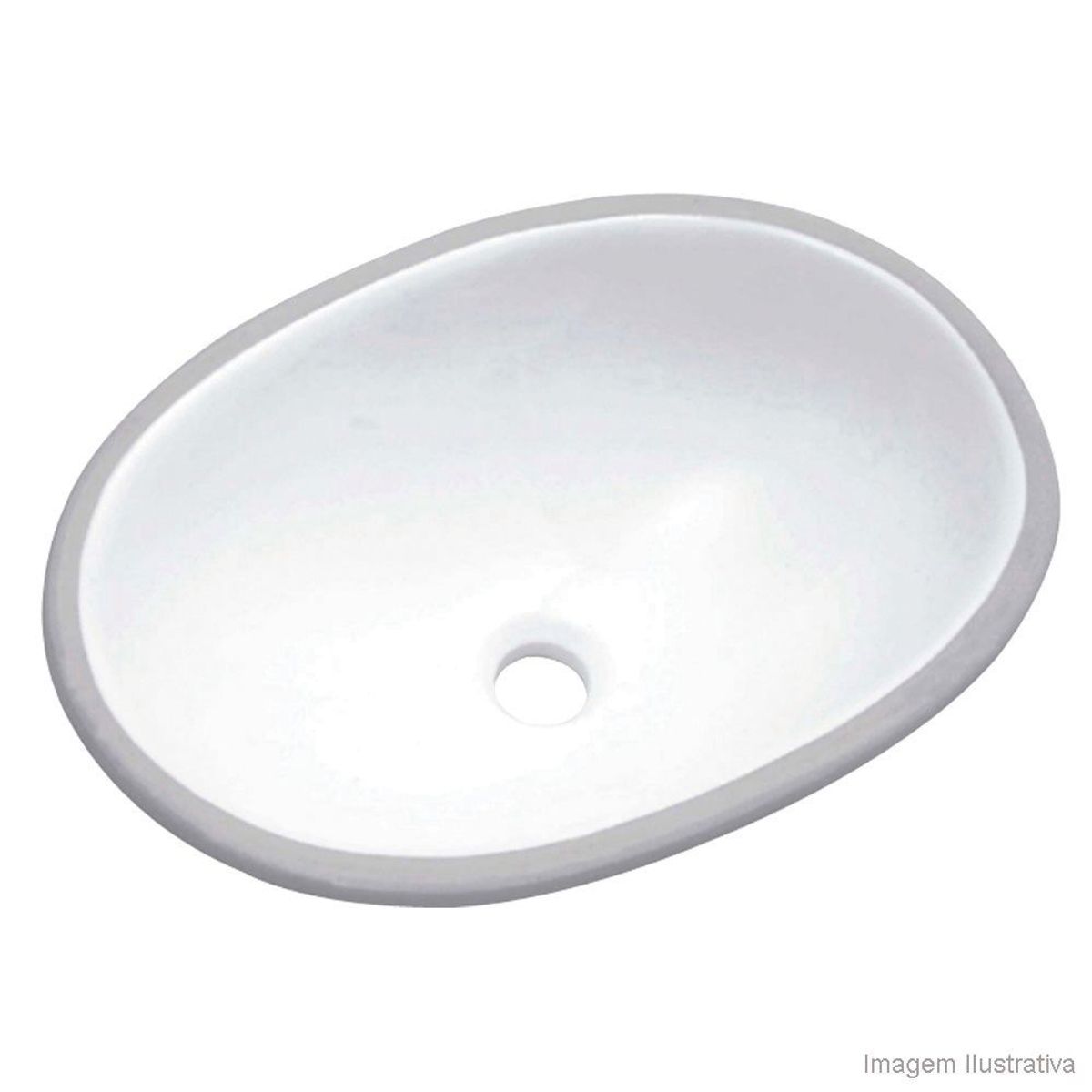 Cuba de Embutir Oval Branca 49x36cm Il06 Icasa, marca Icasa - Foto Principal
