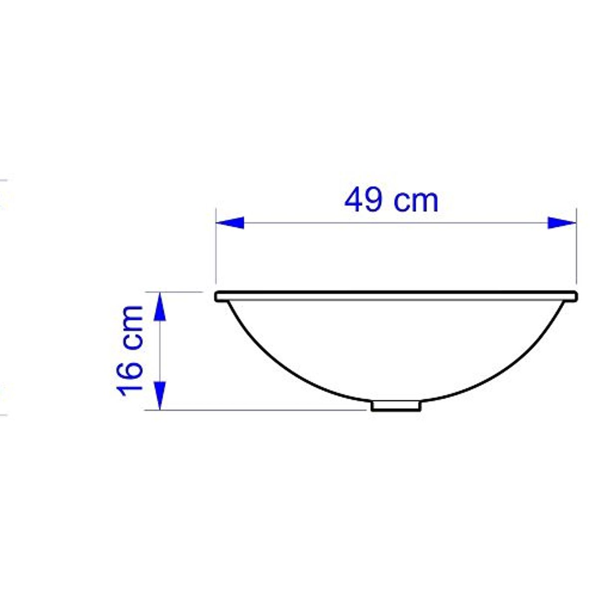 Cuba de Embutir Oval Palha 49x36cm Il06 Icasa, marca Icasa - Foto 2