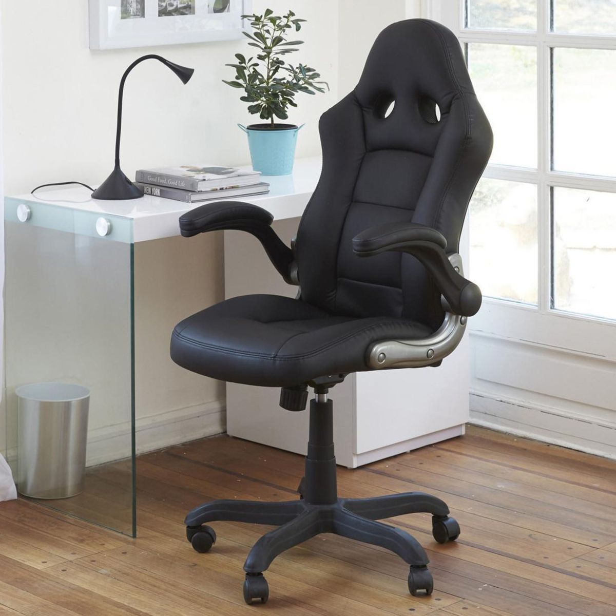 Cadeira Gamer Senna Preta Just Home Collection, marca Just Home Collection - Foto 2