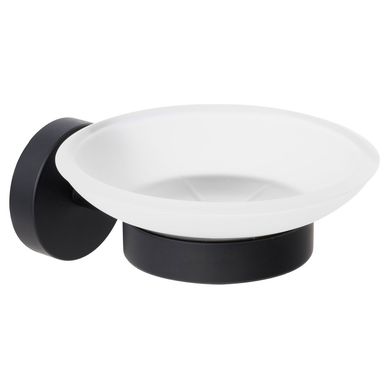 Saboneteira Tunes, Negro Cromado