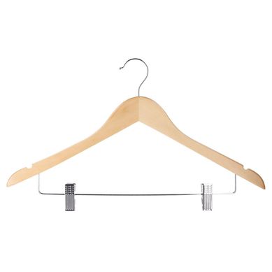 Conjunto com 3 Cabides com Clip Natural