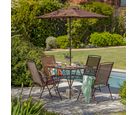 Conjunto Menorca Varanda Quadrado 6 Peças Marrom